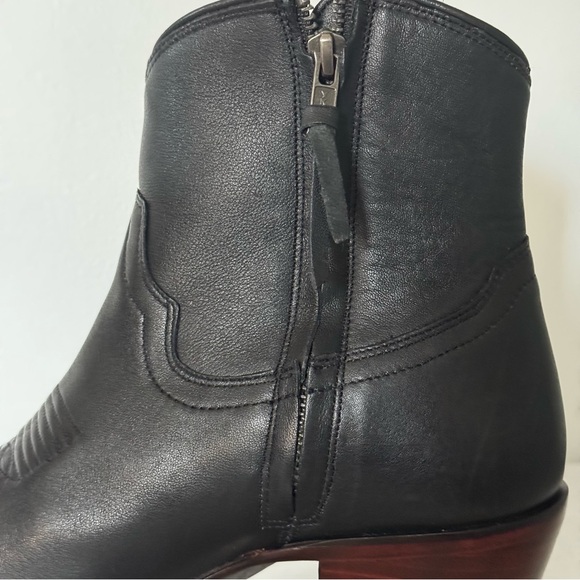 Tecovas "The Daisy" Black Ankle Cowgirl Calfskin Boots-Size 9 - Picture 9 of 16